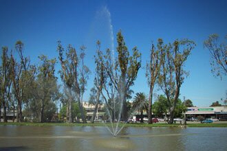 The Millenium Fountain Opposite the shopping centre at Cohuna a short drive from the Golf Club.